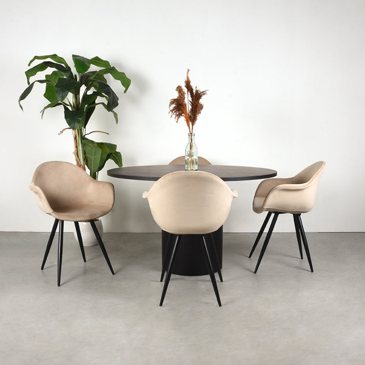 LABEL51 Eetkamertafel Oliva – Ronde Eiken Tafel – 130 cm – Stijlvol & Tijdloos